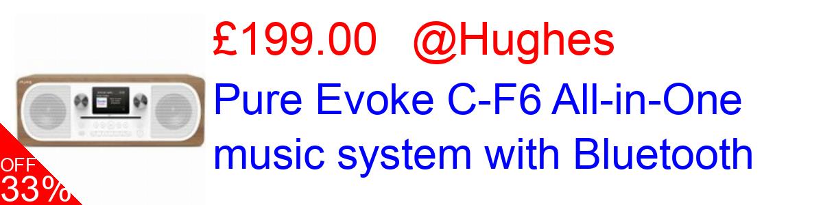 33% OFF, Pure Evoke C-F6 All-in-One music system with Bluetooth £199.00@Hughes