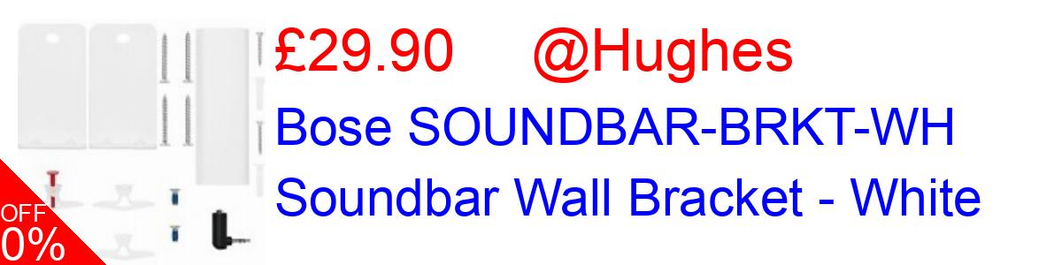14% OFF, Bose SOUNDBAR-BRKT-WH Soundbar Wall Bracket - White £29.90@Hughes