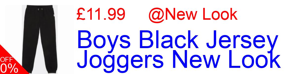 8% OFF, Boys Black Jersey Joggers New Look £11.99@New Look