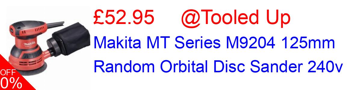 38% OFF, Makita MT Series M9204 125mm Random Orbital Disc Sander 240v £52.95@Tooled Up