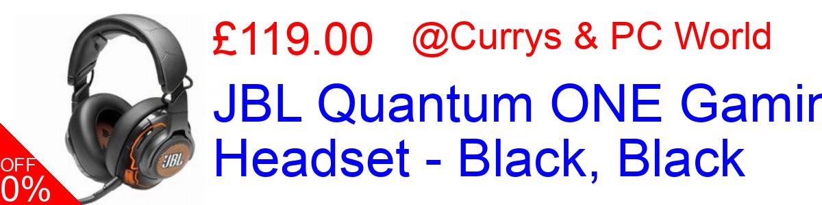 48% OFF, JBL Quantum ONE Gaming Headset - Black, Black £119.00@Currys & PC World