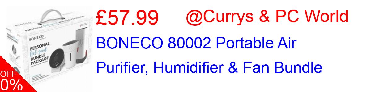 42% OFF, BONECO 80002 Portable Air Purifier, Humidifier & Fan Bundle £57.99@Currys & PC World