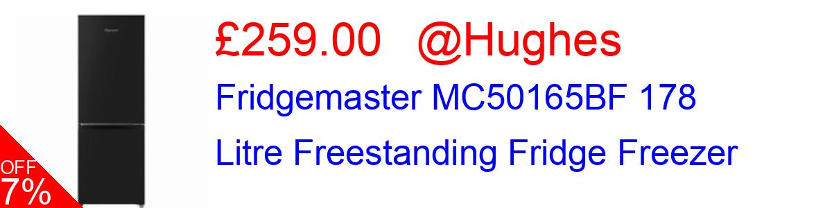 7% OFF, Fridgemaster MC50165BF 178 Litre Freestanding Fridge Freezer £259.00@Hughes