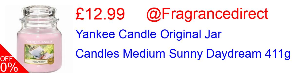 11% OFF, Yankee Candle Original Jar Candles Medium Sunny Daydream 411g £12.99@Fragrancedirect