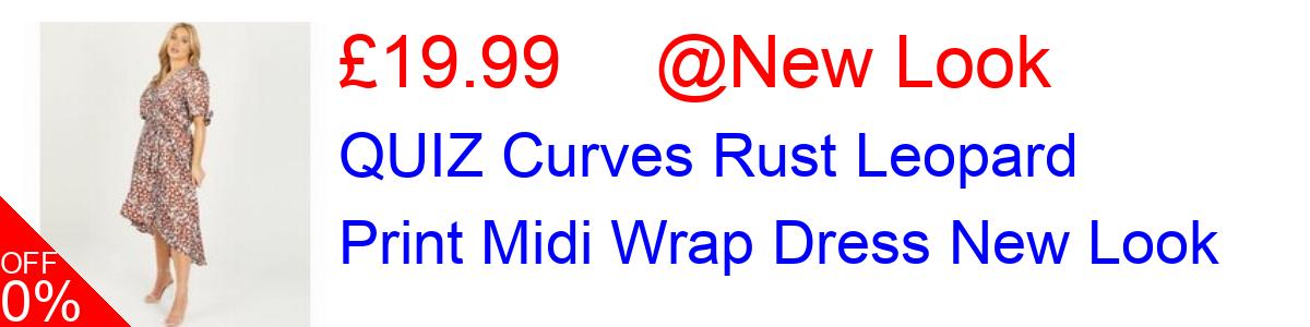 50% OFF, QUIZ Curves Rust Leopard Print Midi Wrap Dress New Look £19.99@New Look