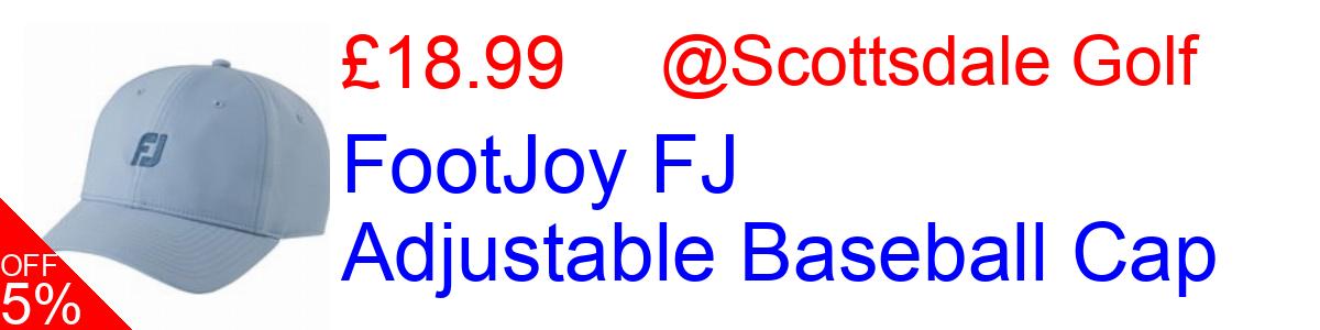 5% OFF, FootJoy FJ Adjustable Baseball Cap £18.99@Scottsdale Golf