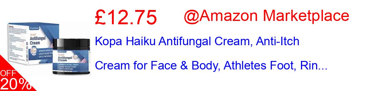 19% OFF, Kopa Haiku Antifungal Cream, Anti-Itch Cream for Face & Body, Athletes Foot, Rin... £12.98@Amazon Marketplace