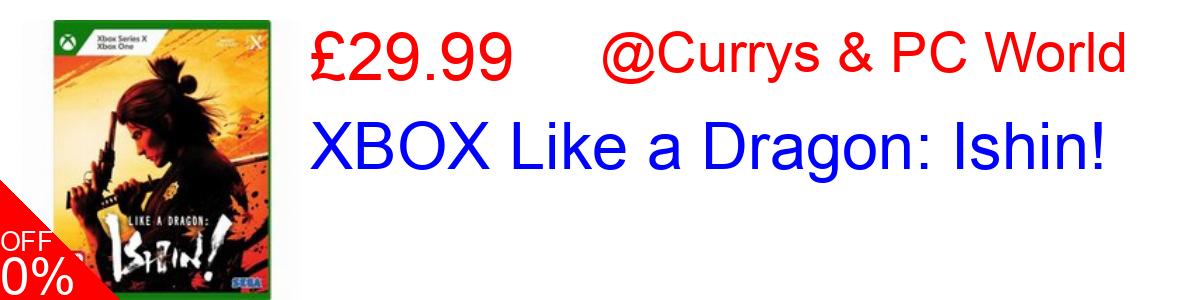 40% OFF, XBOX Like a Dragon: Ishin! £29.99@Currys & PC World