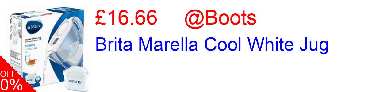 33% OFF, Brita Marella Cool White Jug £16.66@Boots