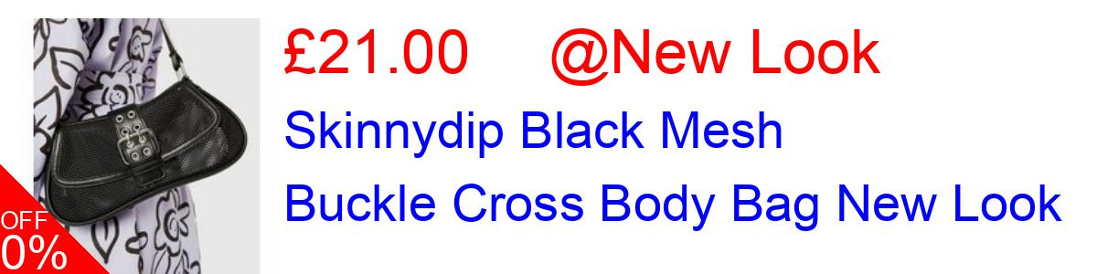 25% OFF, Skinnydip Black Mesh Buckle Cross Body Bag New Look £21.00@New Look