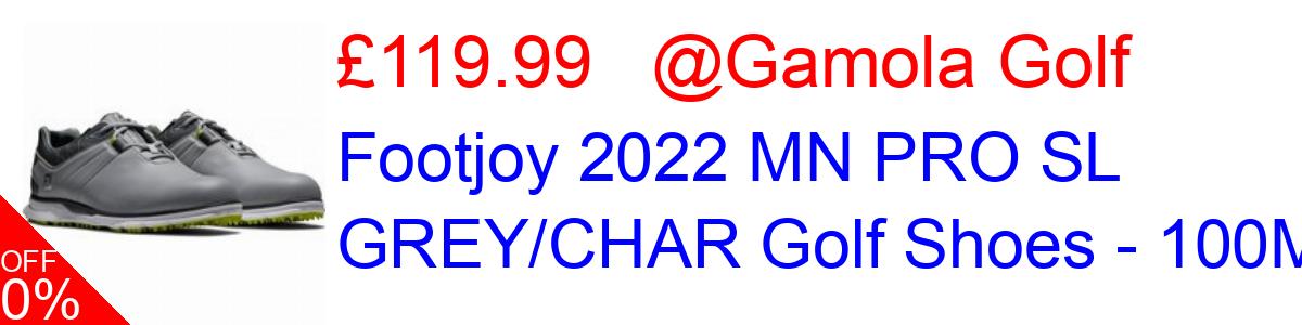 14% OFF, Footjoy 2022 MN PRO SL  GREY/CHAR Golf Shoes - 100M £119.99@Gamola Golf