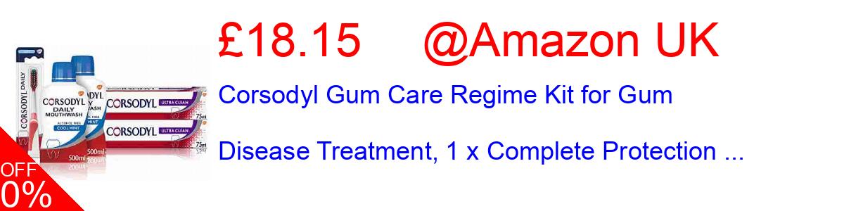 67% OFF, Corsodyl Gum Care Regime Kit for Gum Disease Treatment, 1 x Complete Protection ... £6.30@Amazon UK